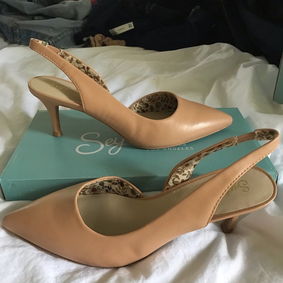 Seychelles Ornament Nude Leather heels size 8 - Picture 4 of 5